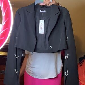 Black Cropped Blazer